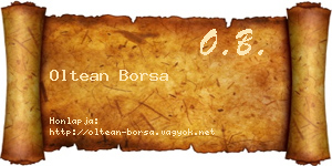 Oltean Borsa névjegykártya